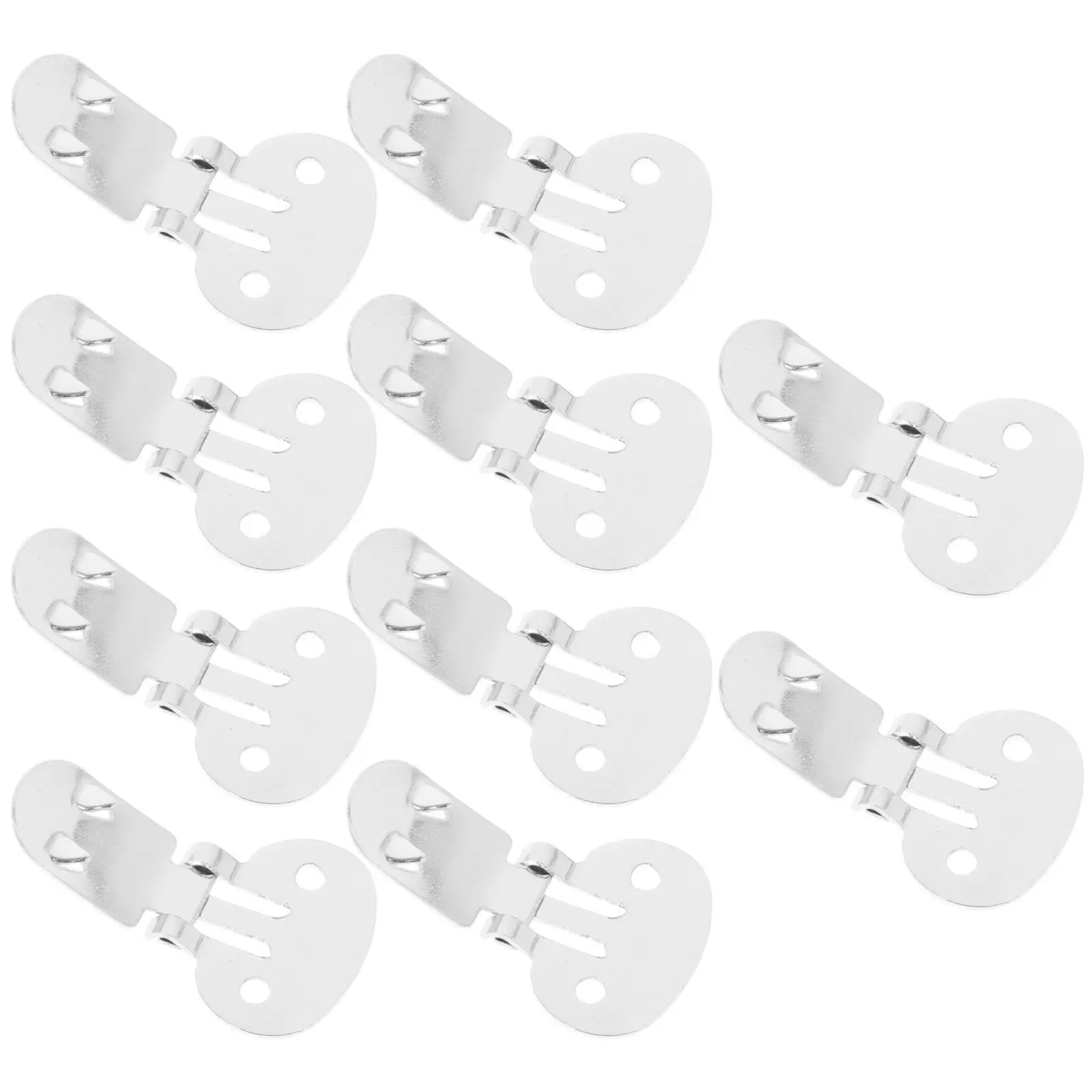 10Pcs Stainless Steel Shoe Clips Flat Blank Design Steady Hold for DIY Shoe Accessories Beads Buttons Flowers 32Mm X 20Mm