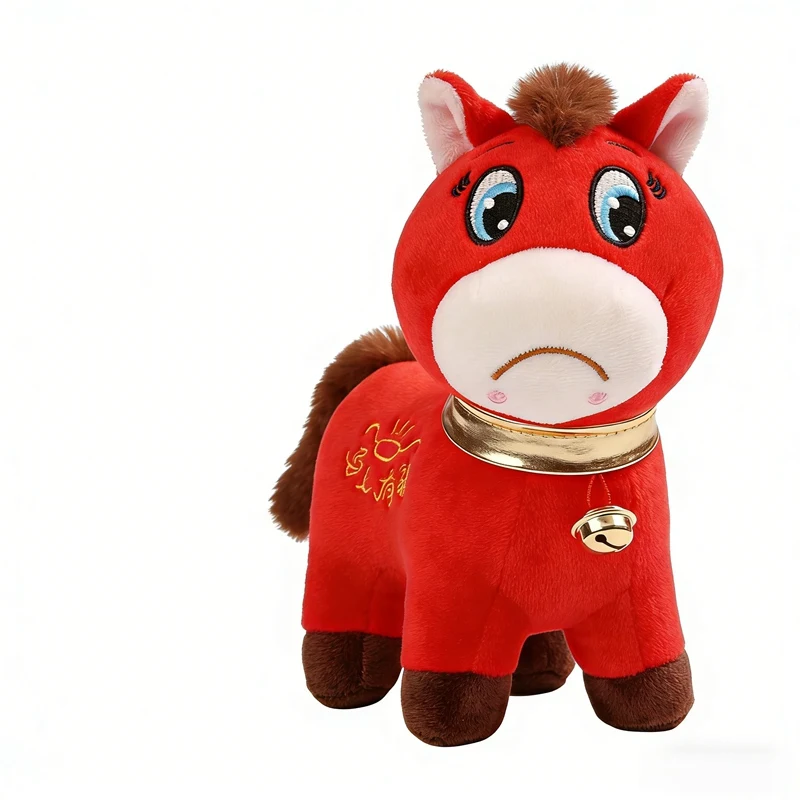 2026 Popular Pony Plush Toy Sad Horse Plush Doll Exclusive Resonance For Working People Horse Doll Stuffed Toy New Year Gift
