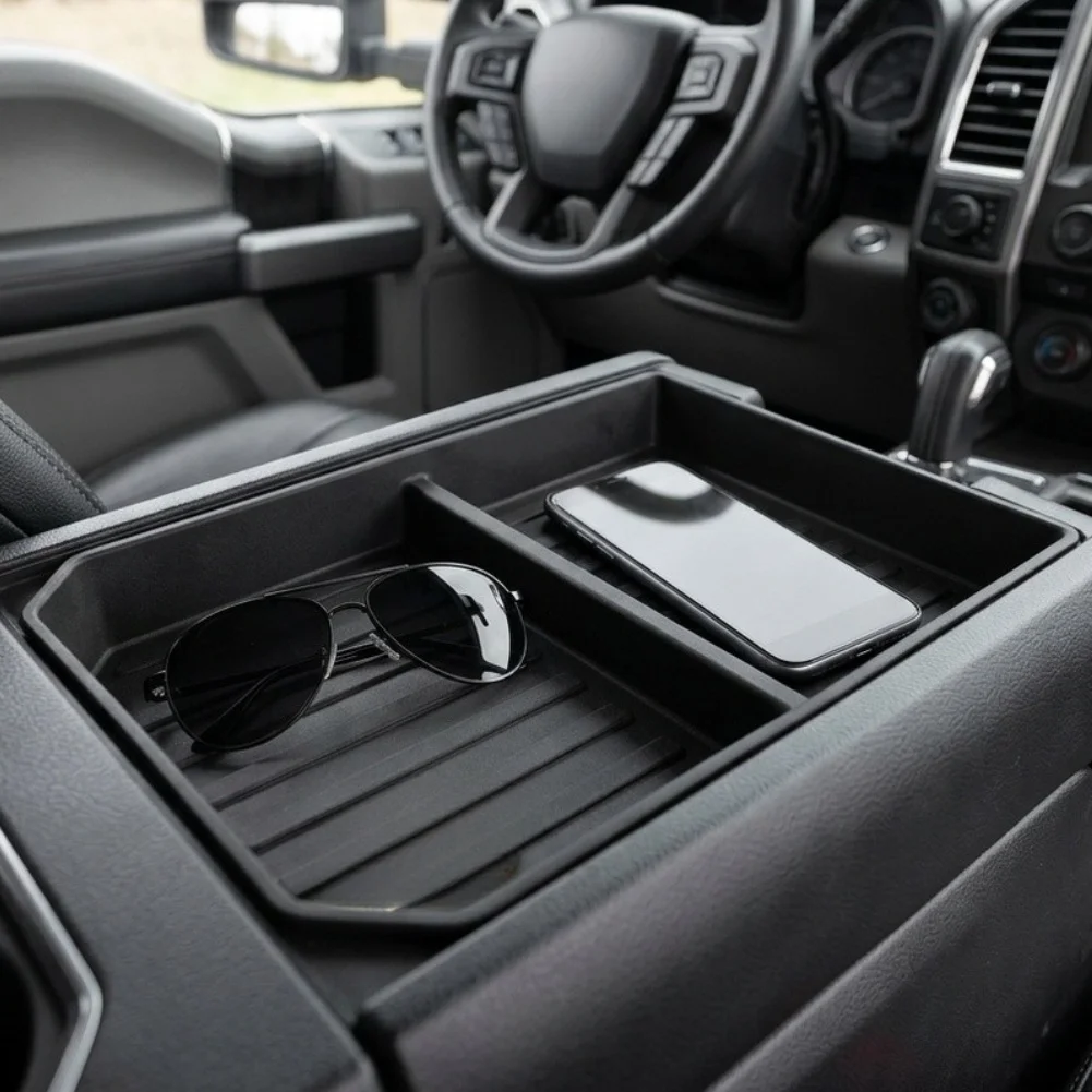 Upper Center Console Mat Compatible with For For For For For For For Ford For For For F-250 For For For F-350 2017 through 2022