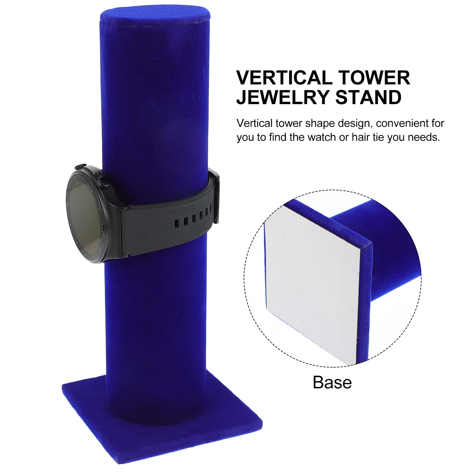 

1pc Vertical Tower Stand Watch Bracelet Holder Vertical Hair Tie Holder For Display Storage Stable Base Eco-Friendly Material