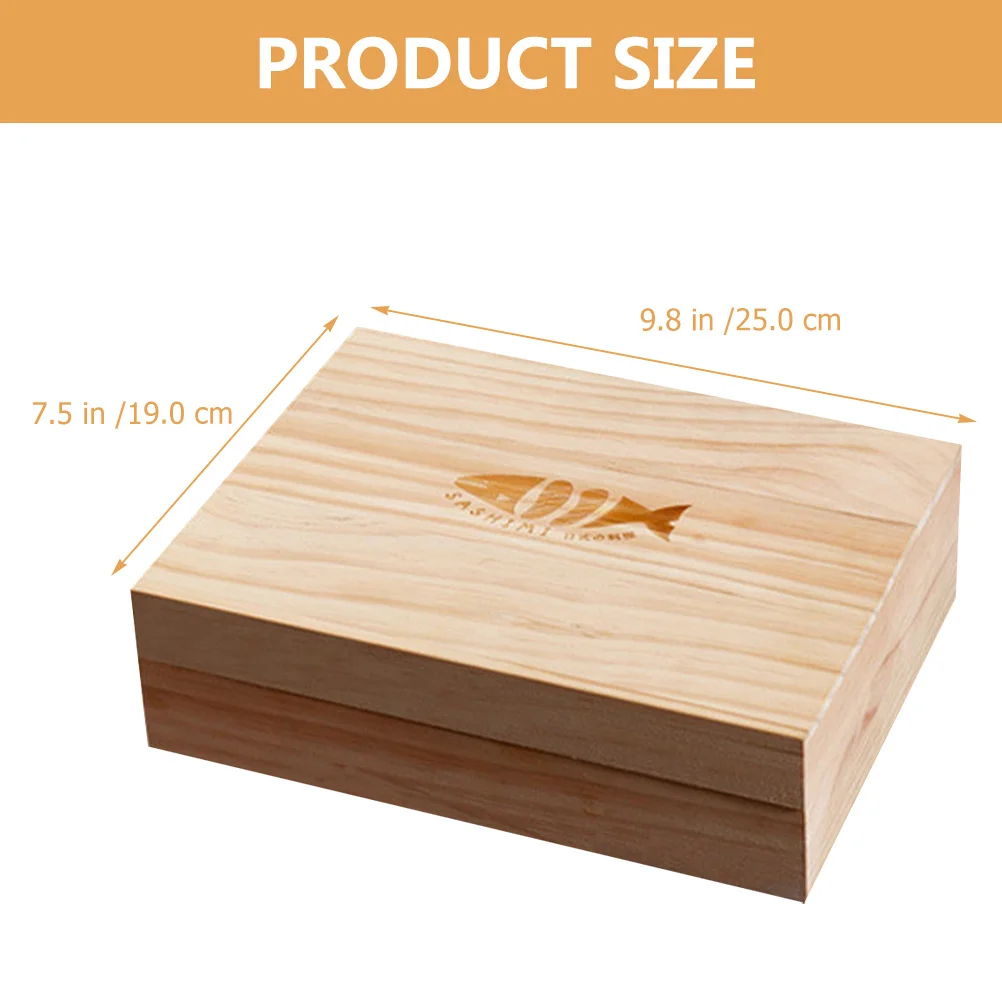 مجموعة واحدة من صندوق السوشي الخشبي، حاويات بينتو اليابانية، حاوية تخزين الوجبات الغداء المقاومة للتسرب لعمال المكاتب الطلابية