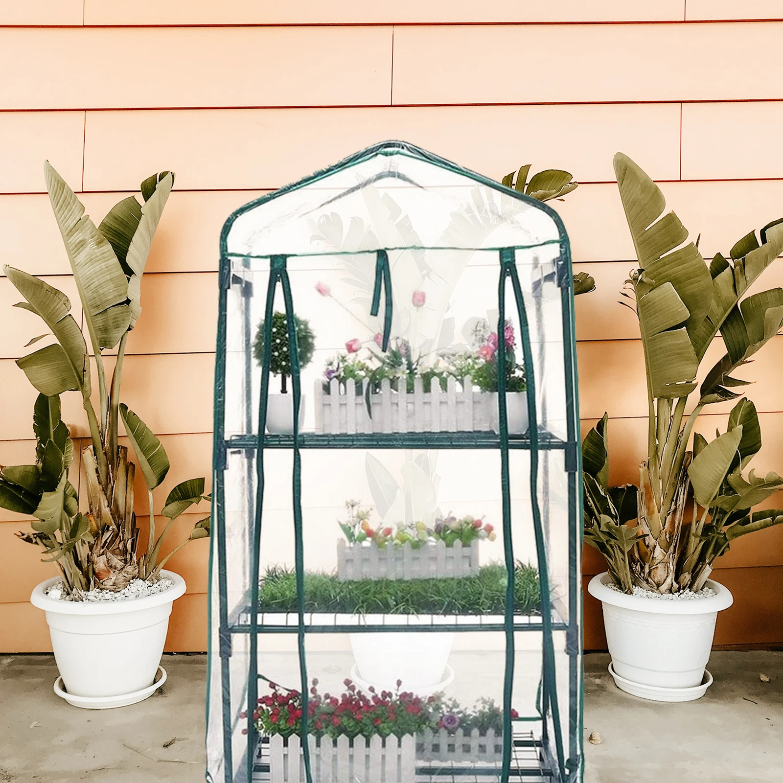 

Mini Greenhouse Replacement Cover 69x49x126cm PVC Garden Plant House Kit Small Houses Gardening Accessories Patio Lawn Yard Pool
