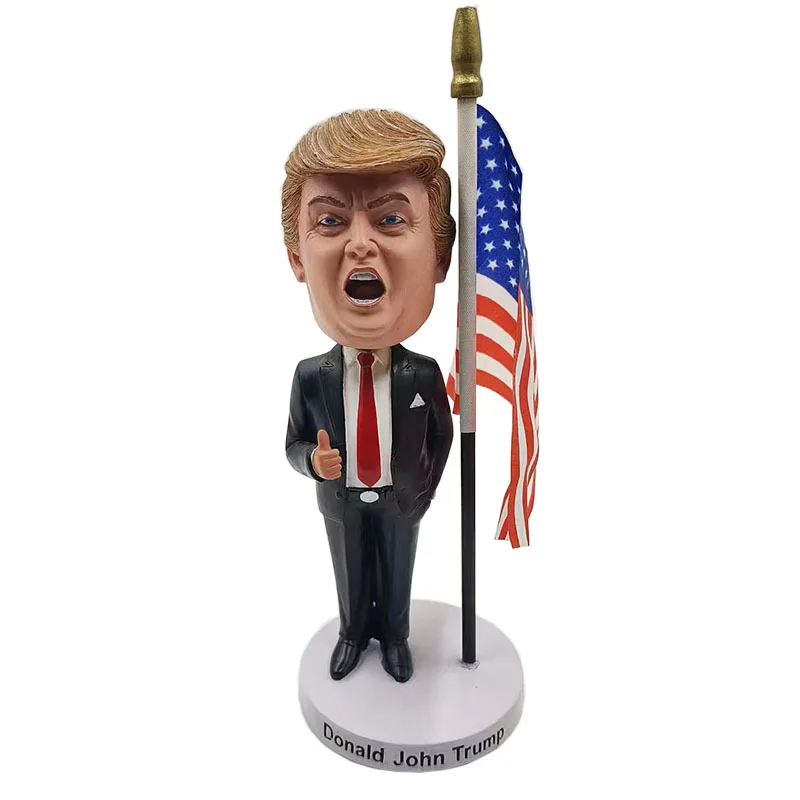 Trum Bobblehead For Interior Car Dashboard Toys Nodding Shaking Head Dolls Home Decoration