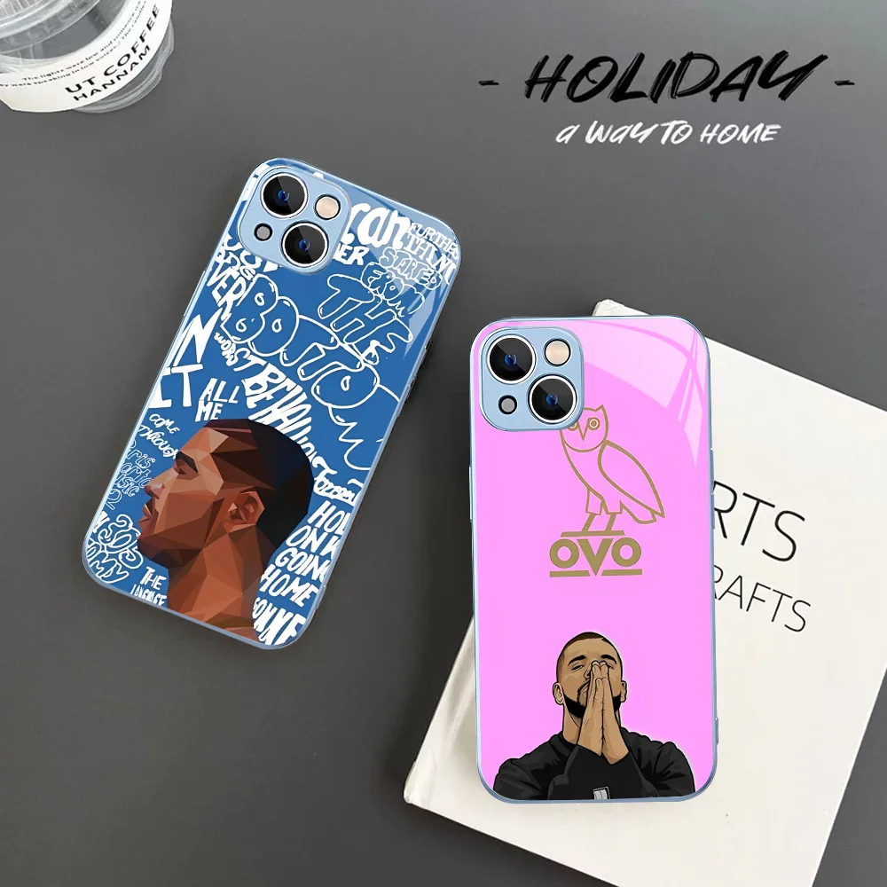 Rapper Drake Phone Case For iPhone 14 13 12 Mini 11 Pro XS Max X XR 14 Plus Tempered Glass Cover