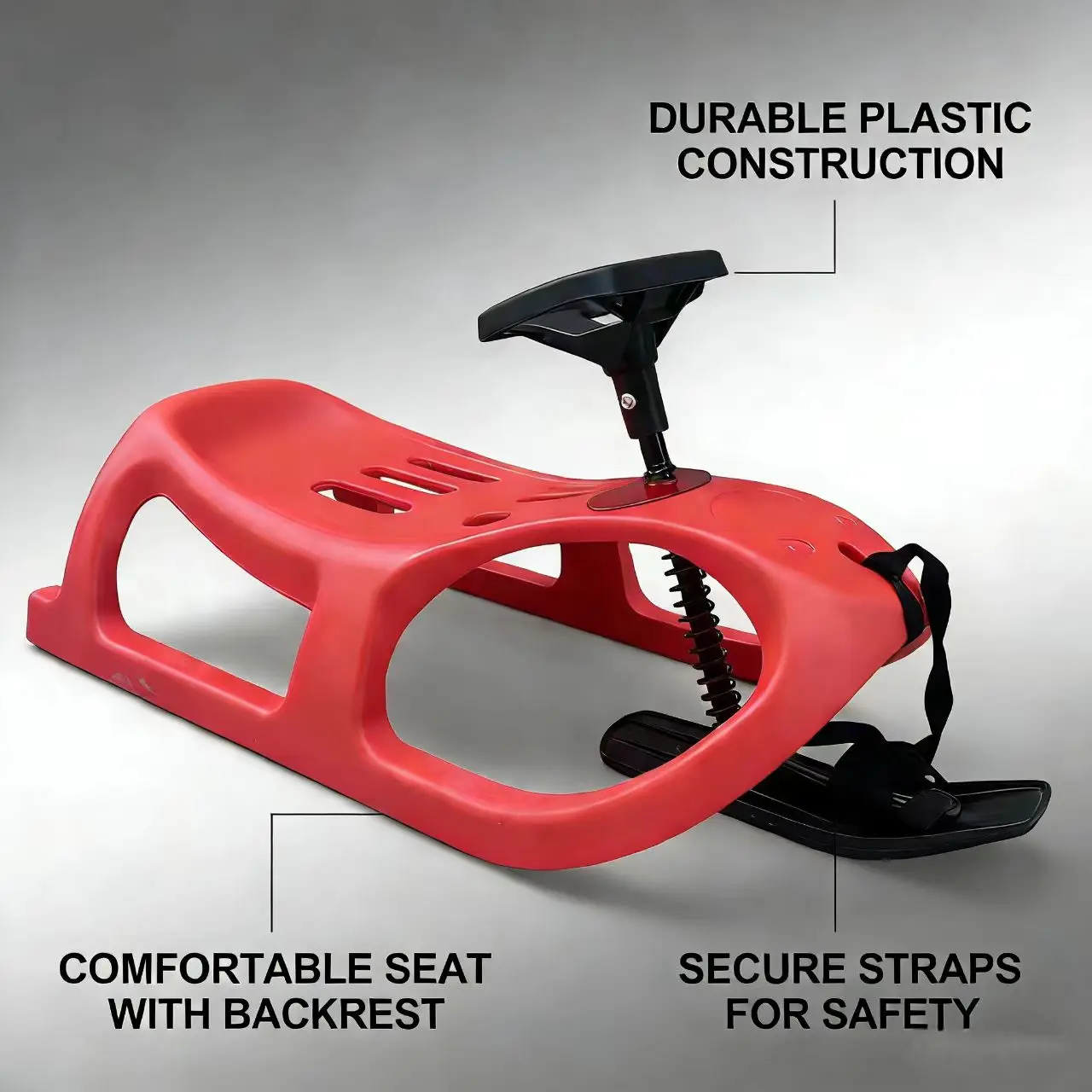 

Smooth Gliding Plastic Kids Snowmobile, Safe & Stable Snow Sled for Outdoor Ice & Snow Activities