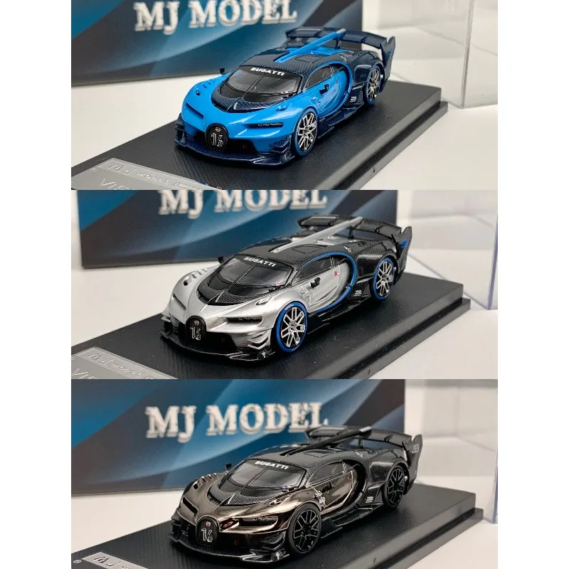 MJ 1:64 BUGATTI VISION GT 3D Simulation Alloy Car Model, Boys' Holiday Gift Toy, Adult Collection Decoration Item.
