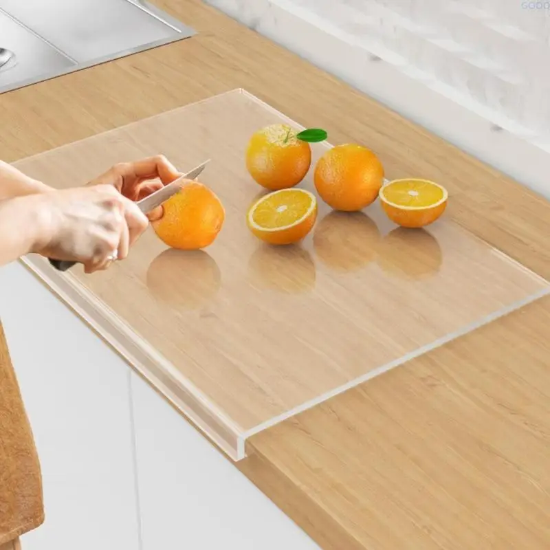 23GA Scratch Resistant Acrylic Chopping Board Large Transparent Kitchen Cutting Board