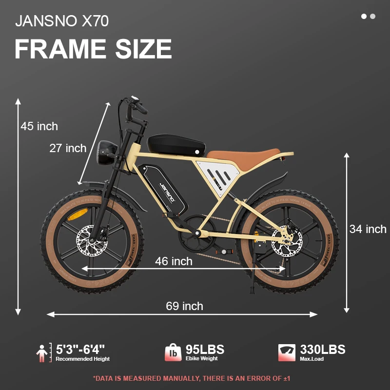 Bicicleta eléctrica para adultos, motor sin escobillas, batería dual desmontable, 5 velocidades, ajustable, 20 pulgadas x 4,0, 48V, 34Ah, 750W, bicicleta eléctrica urbana