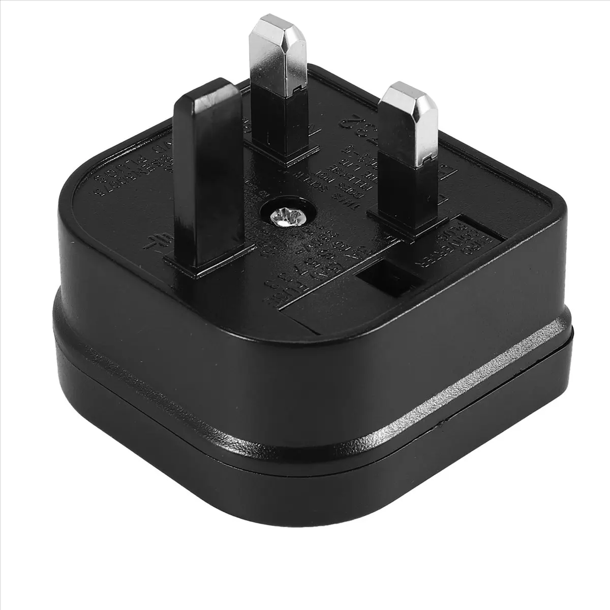 A40I Euro 2 Pin To 3 Pin Converter Plug Adapter Black