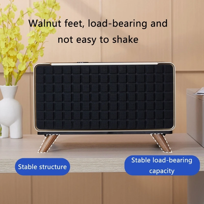 Portable Speakers Stand, Acrylic Desk Organizers with AntiSlip Wood Feet for Authentics 200 Speakers