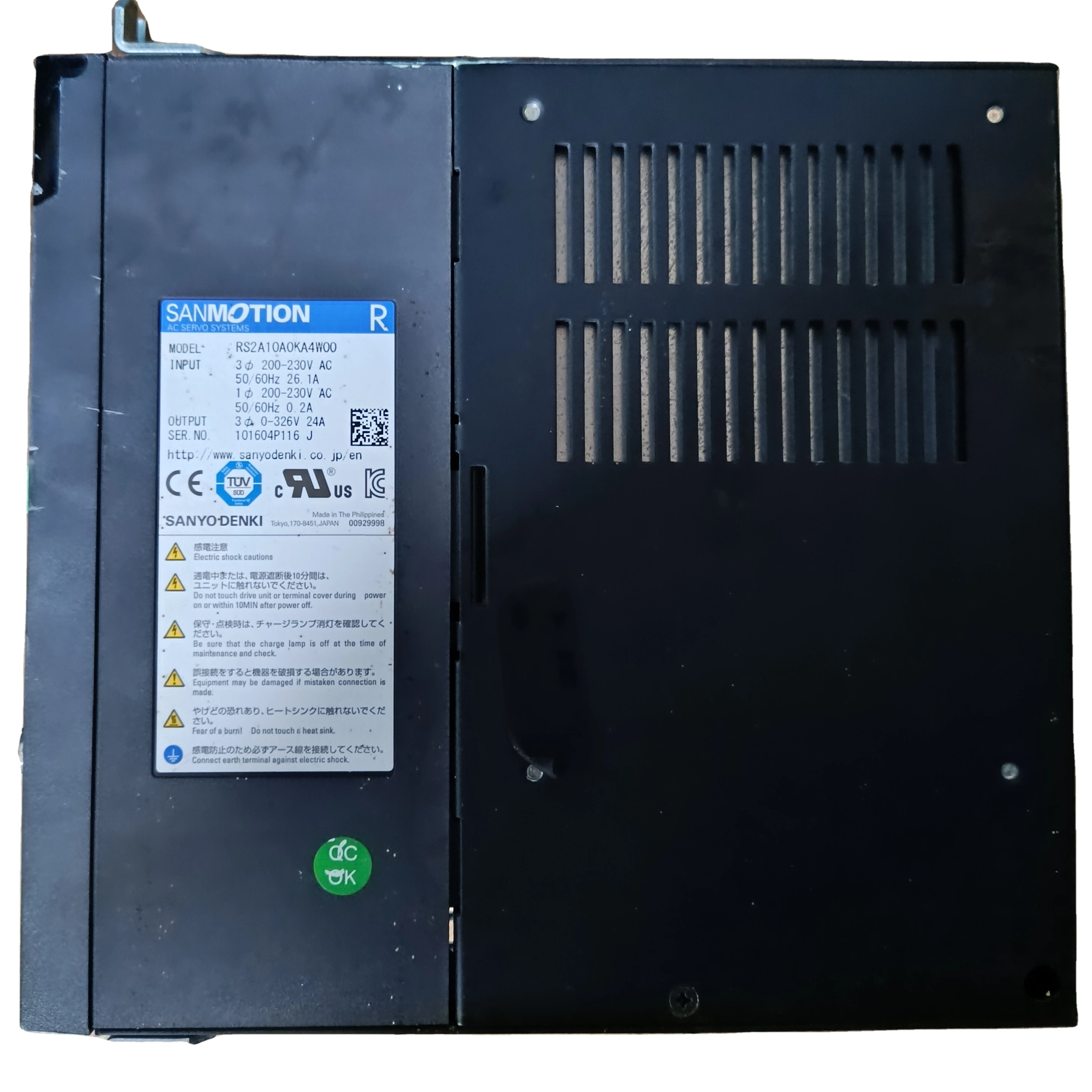 SANYO DENKI AC SERVOSYSTEMS RS2A10A0KA4W00