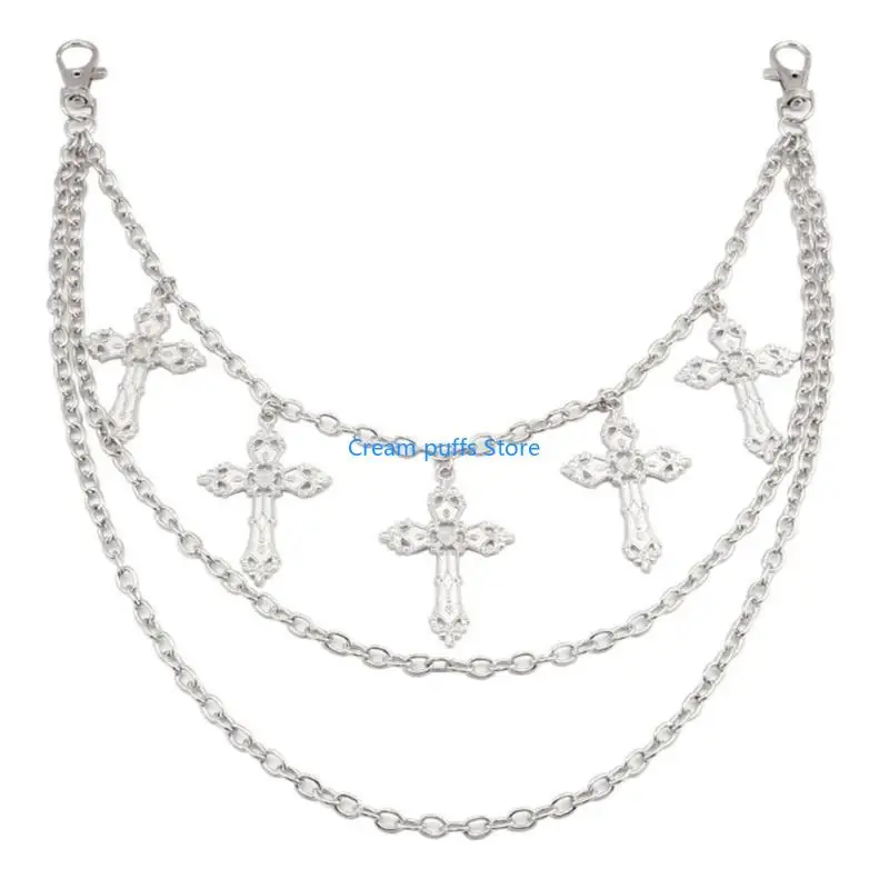 50le pantaloni hip hop per ballerini punk egirl eboy harajuku jean side punk catena