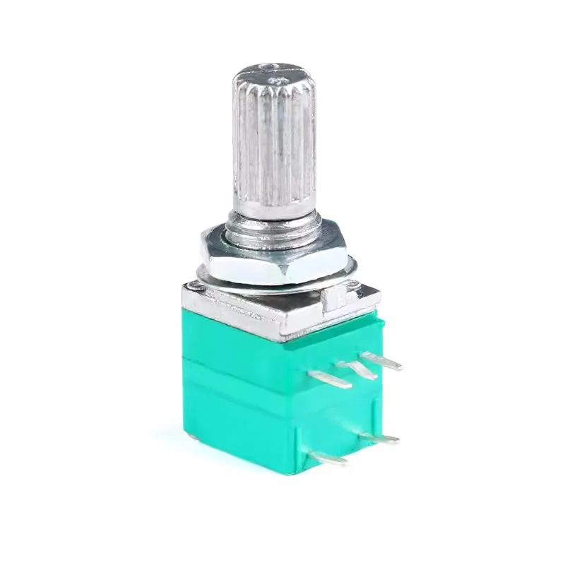 10PCS RV097NS Single potentiometer B5K/10K/20K/50K/100K/500K with switch 5 pins