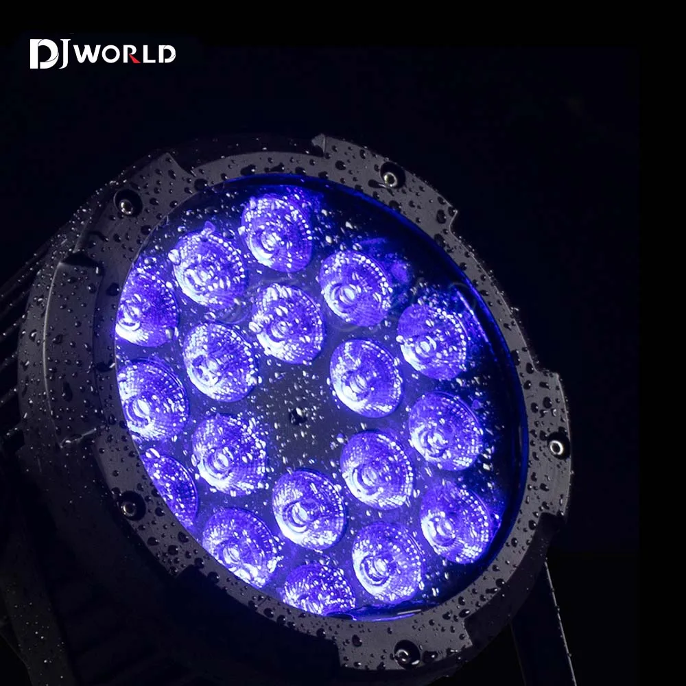 2/4 szt. Wodoodporna dioda LED 18X18W RGBWA + UV płaskie światła Par mieszanie kolorów Flash IP65 pokaz sceniczny na świeżym powietrzu wesele DJ