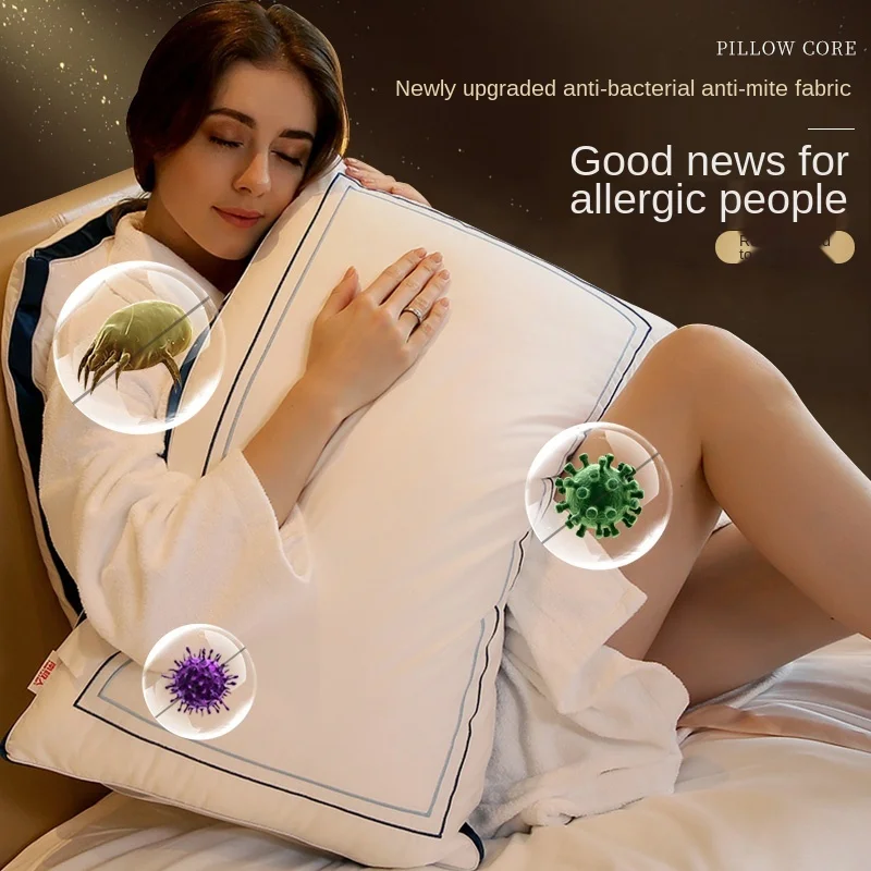 One-Pair Package Nanjiren Hotel Pillow Inner Cervical Support Dedicated Pillow Improve Sleeping Household Single Double Pillow