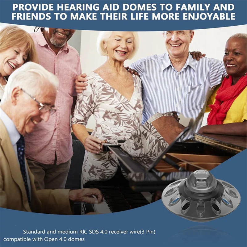 

ABZC-30 Packs Hearing Aid Domes Open For Oticon Hearing Aid Domes Middle Size Compatible Phonak Marvel & Paradise RIC BTE