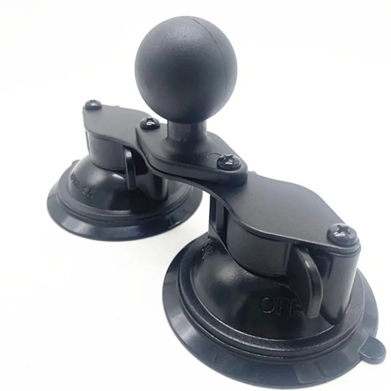 قاعدة كأس شفط ثلاثية بقفل ملتوي لنافذة السيارة مقاس 1.5 بوصة مع حامل كروي بفتحة AMPS لهاتف Gopro Garmin #4