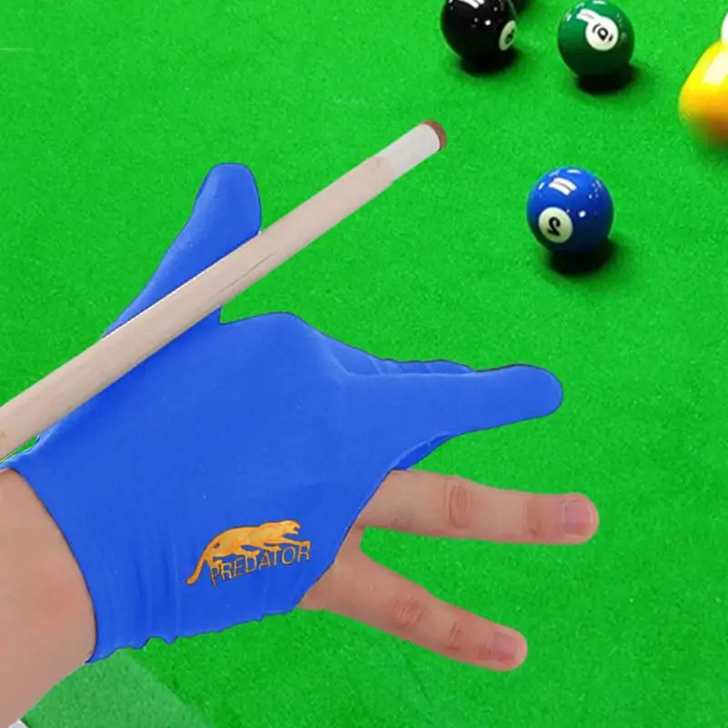 Snooker Billard Handschuh Stickerei Billard Handschuhe Linke Hand Drei Finger Absorbieren Schweiß Atmungsaktive Anti-slip