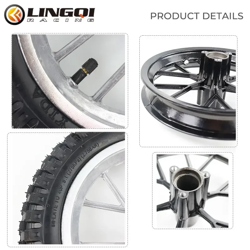 LESQUE Pit Dirt Bike 12 Inch Wheel Rim Pneumatic Tire Inner Tube Rims 12 1/2x2.75 For 49cc Mini Moto Scooter Small Vehicle Parts