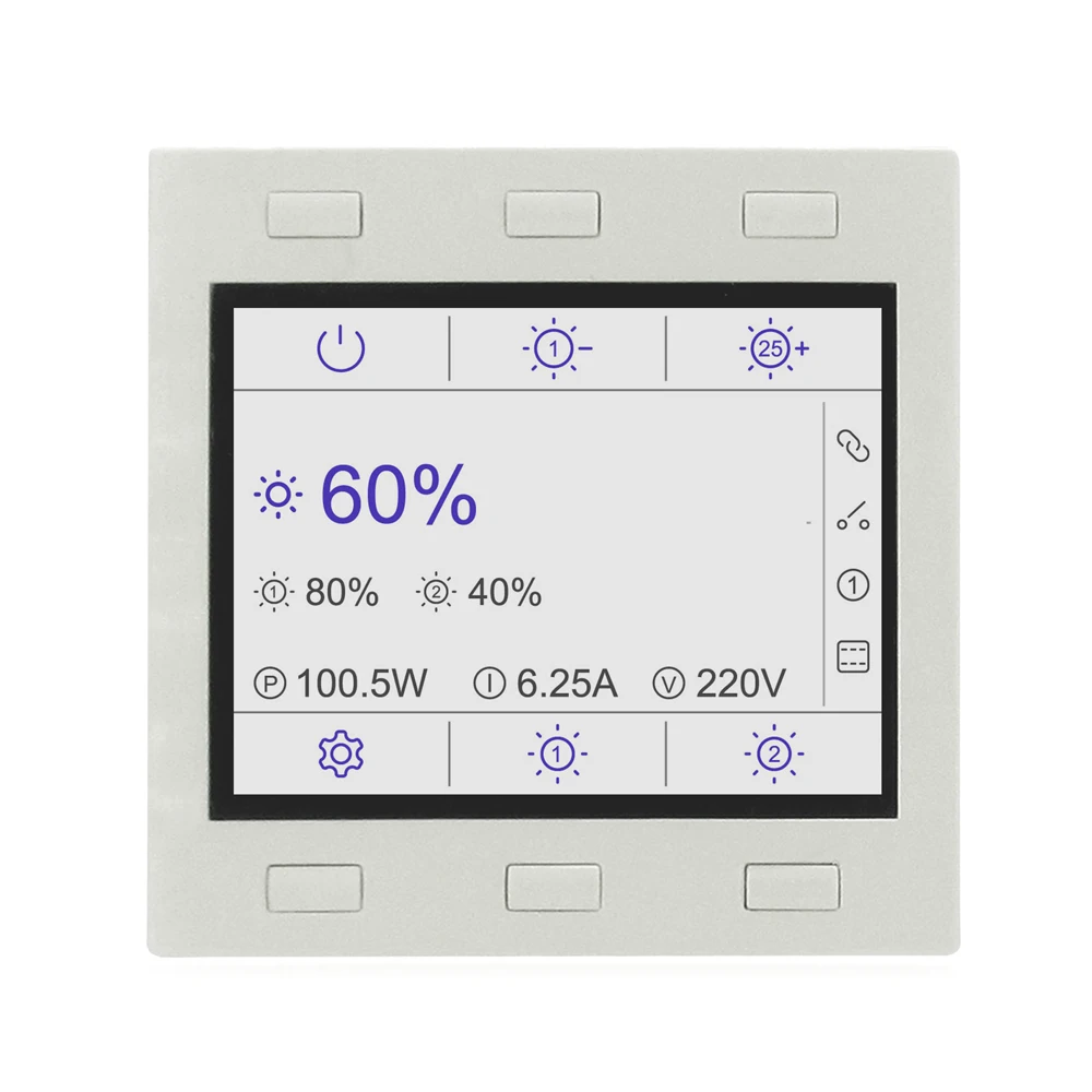 

touch panel zigbee wireless smart home automation wall dimmer smart switches