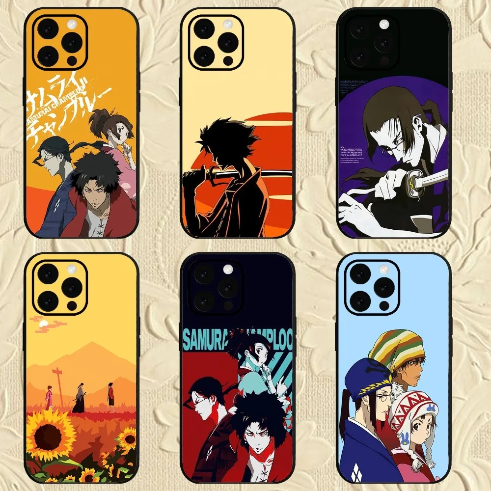 BiliBili Anime Samurai Champloo  Phone Case For iPhone Mini 11 12 13 14 15 Pro XS Max X Plus SE XR Shell