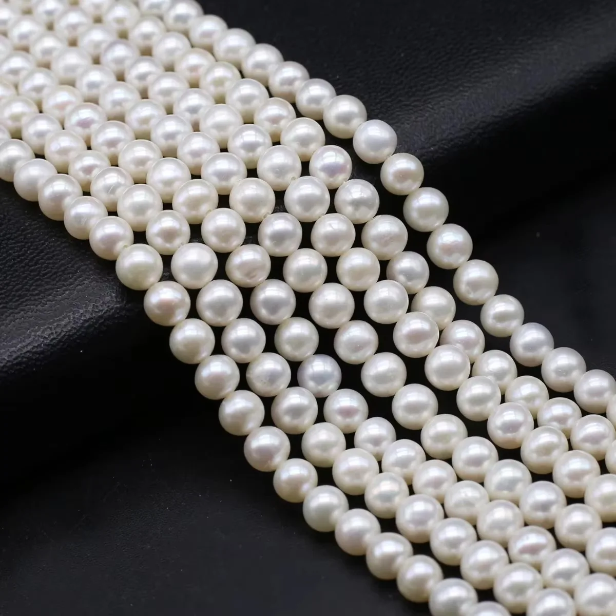 High Quality Natural Freshwater Non-nuclear Pearl Beads Round Loose Beads for Jewelry Making DIY Bracelet Necklace Accessories