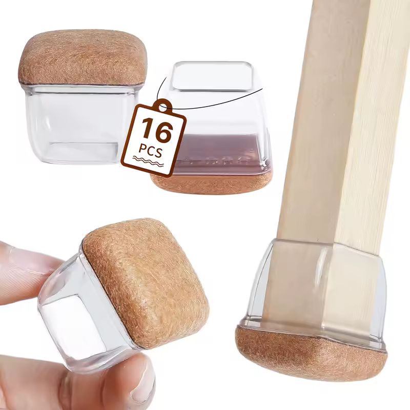 16PCS Silicone Chair Leg Caps Non-Slip Prevent Scratches Silent  Hardwood Floor Protector Waterproof Felt Furniture Feet Pad - Image 11