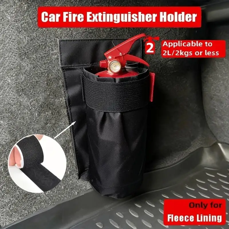 1pc Oxford Fabric Car Fire Extinguisher Organizer - Durable Trunk Storage Bag & Seat Back Holder, for Fire Extinguisher Storage