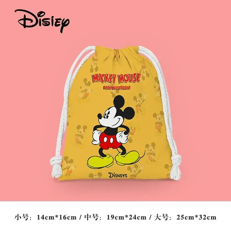 حقيبة تخزين محمولة عصرية لطيفة من ديزني ميكي للطلاب والطالبات مع أربطة برباط لمستلزمات الاستحمام