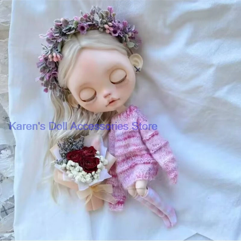 2026 new arrival winter style 1pcs Blythe/landoudou pink sweater (Fit for Lulu,ymy24,Ob22,24,26,zone, Jenny)A2206