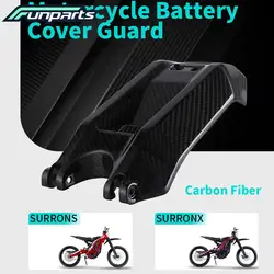 Funparts Carbon Fiber Motorcycle Battery Compartment Cover Guard For Surron Sur-Ron Sur Ron Lightbee Light Bee X S L1E