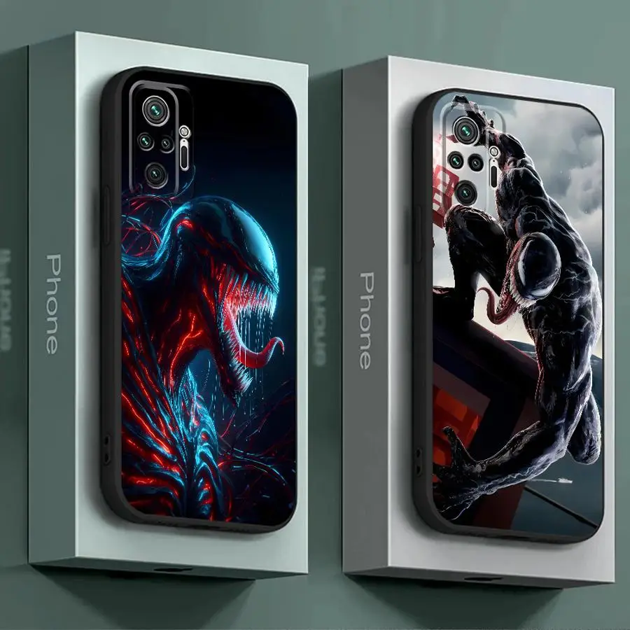 Marvel Venom Cool Cover Phone Case for Redmi Note 11 Pro 9 8 7 10S 12S 9S 11S 10 Pro 12 9T 8T 10 13 TPU Soft Shell