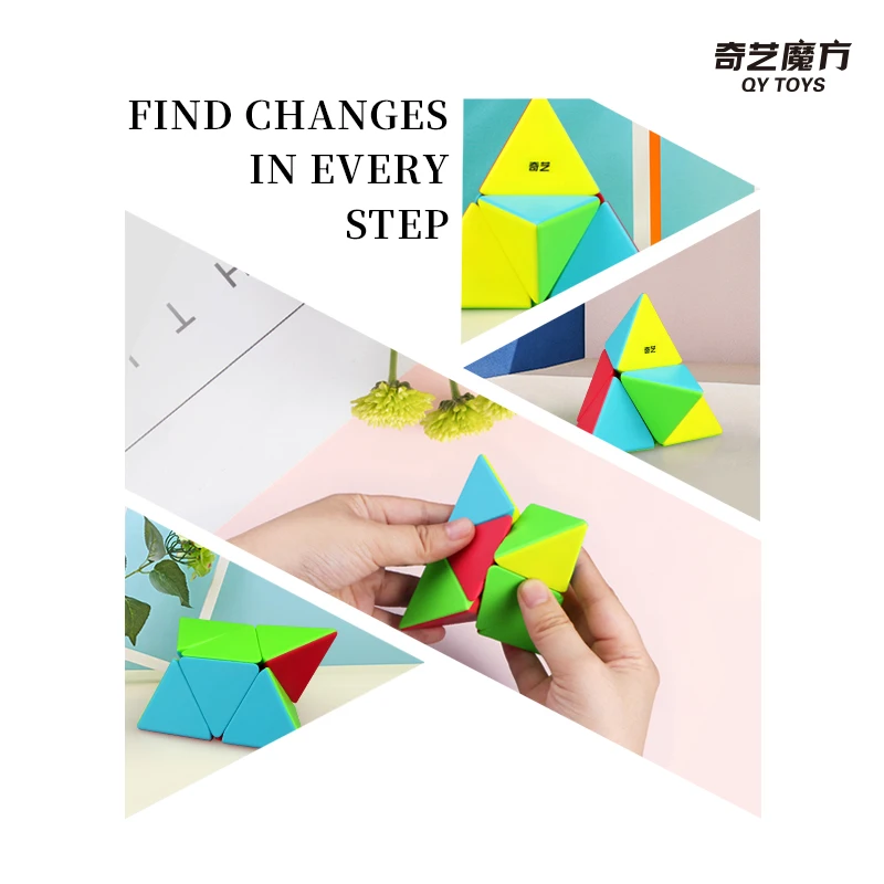 [Picube] QiYi 2x2 Pyraminx Speed Magische Kubus Puzzel Speelgoed voor Kinderen SpeedCube Piramide 2x2x2 Puzzel Vormige Cubo Magico Verpakking