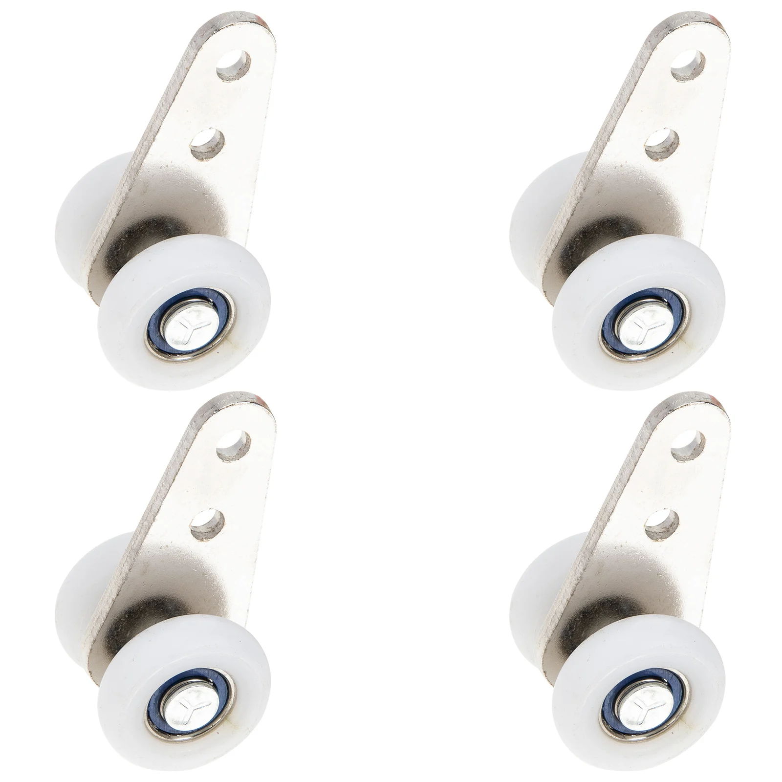 

4 Pcs Wardrobe Door Sliding Wheels Durable Smooth Mute Curtain Hanging Pulley Roller White Color Fits Window Bathroom