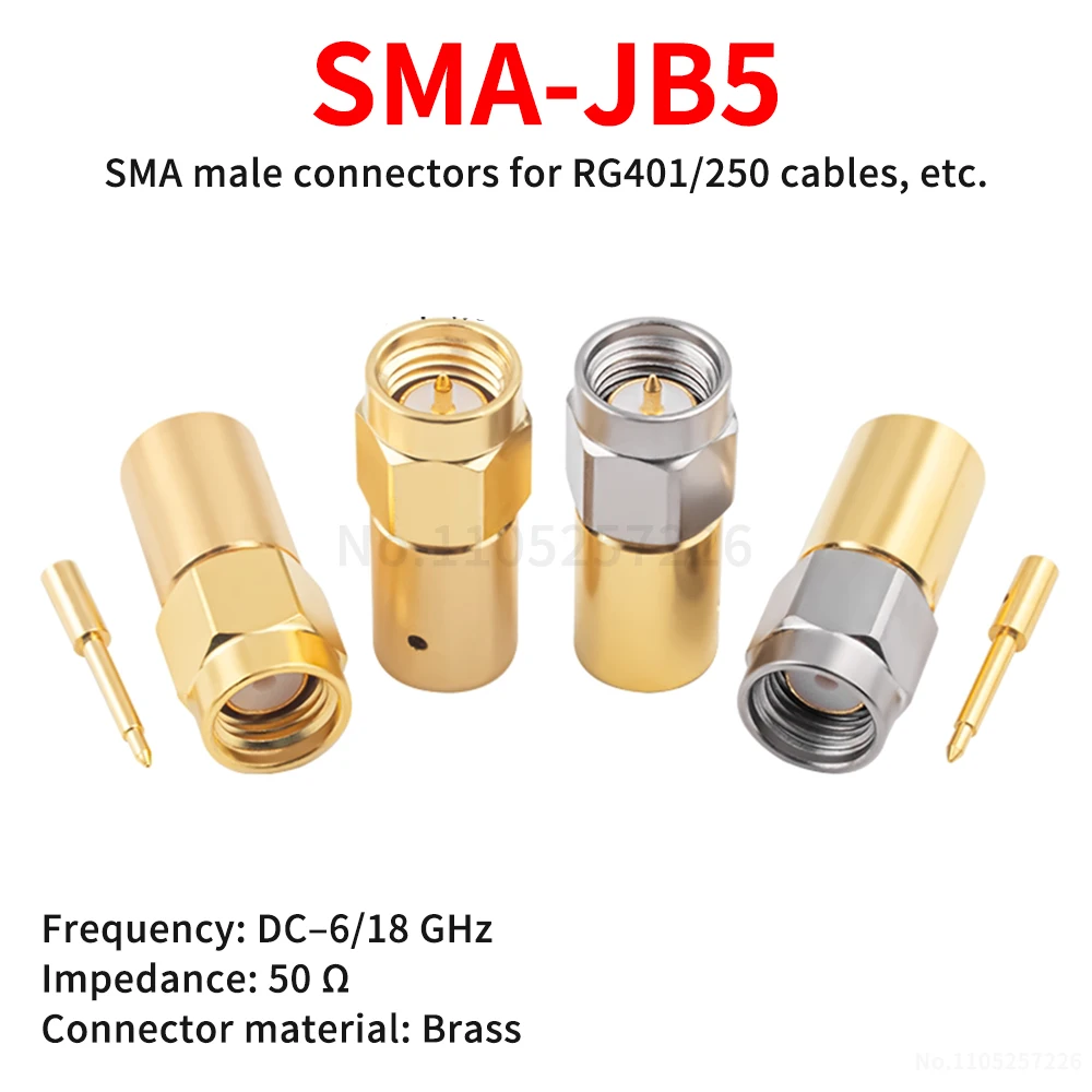 SMA-JB5 Stainless Steel Coaxial Load; Frequency: DC–6 GHz, 18 GHz; SMA male connector soldered to RG-401/250 cable (1 pcs)