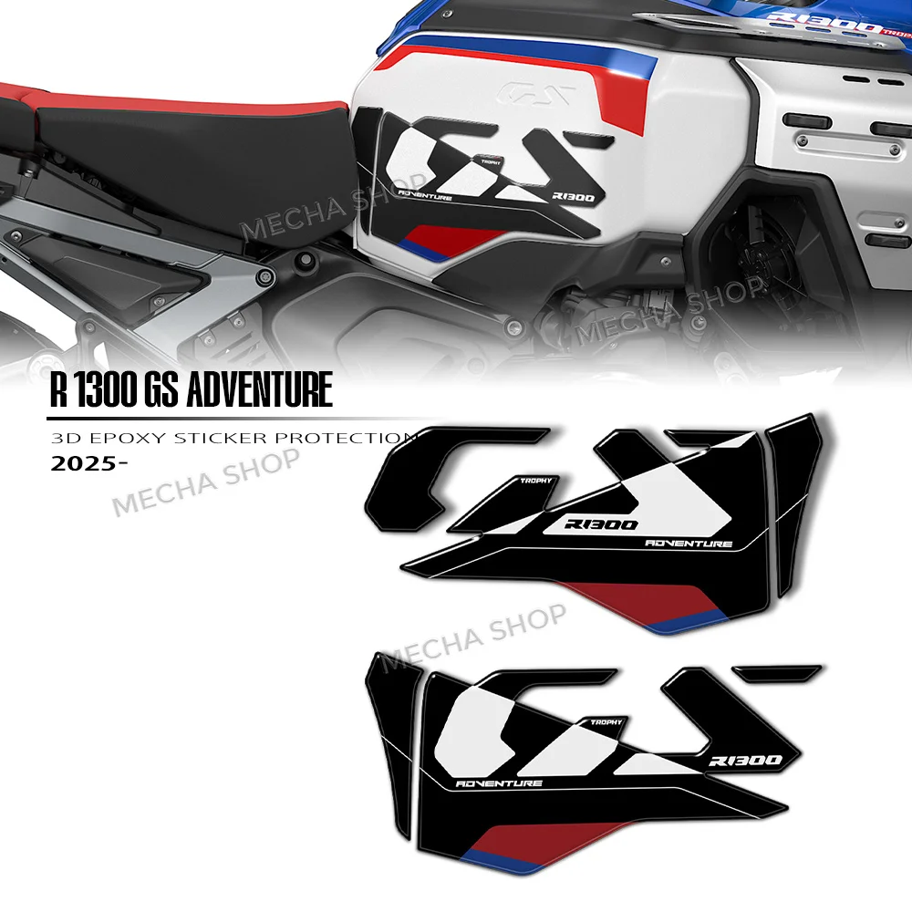 

For R 1300 GS Adv 2025 Tank Side Adhesives R1300GS Adventure 2024 Fuel Tank Pad Sticker Protection Decals Motorcycle Accessories