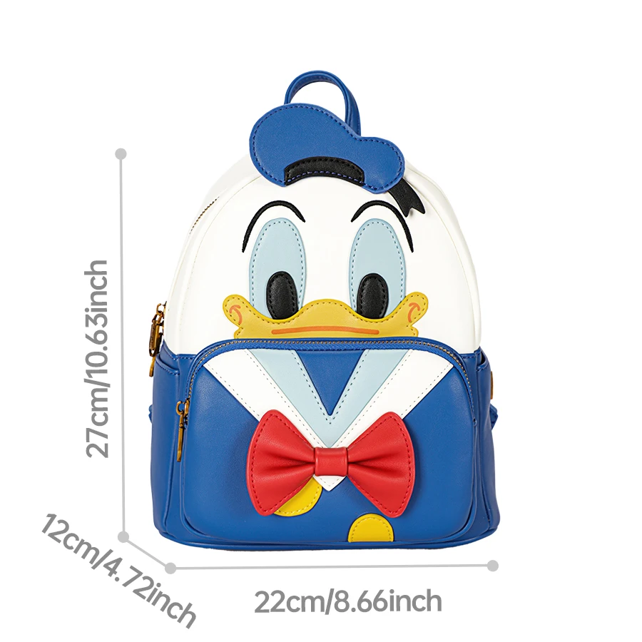 Disney Lisence Donald Duck Plecak Śliczny niebiesko-biały plecak z kreskówek dla pani