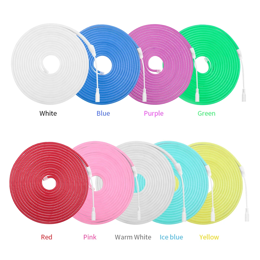 Neon LED Strip Light DC 12V 2835SMD Touch Dimmer Neon Rope Lights IP67 Waterproof Outdoor Use Decoration Flexible Neon LED Tape