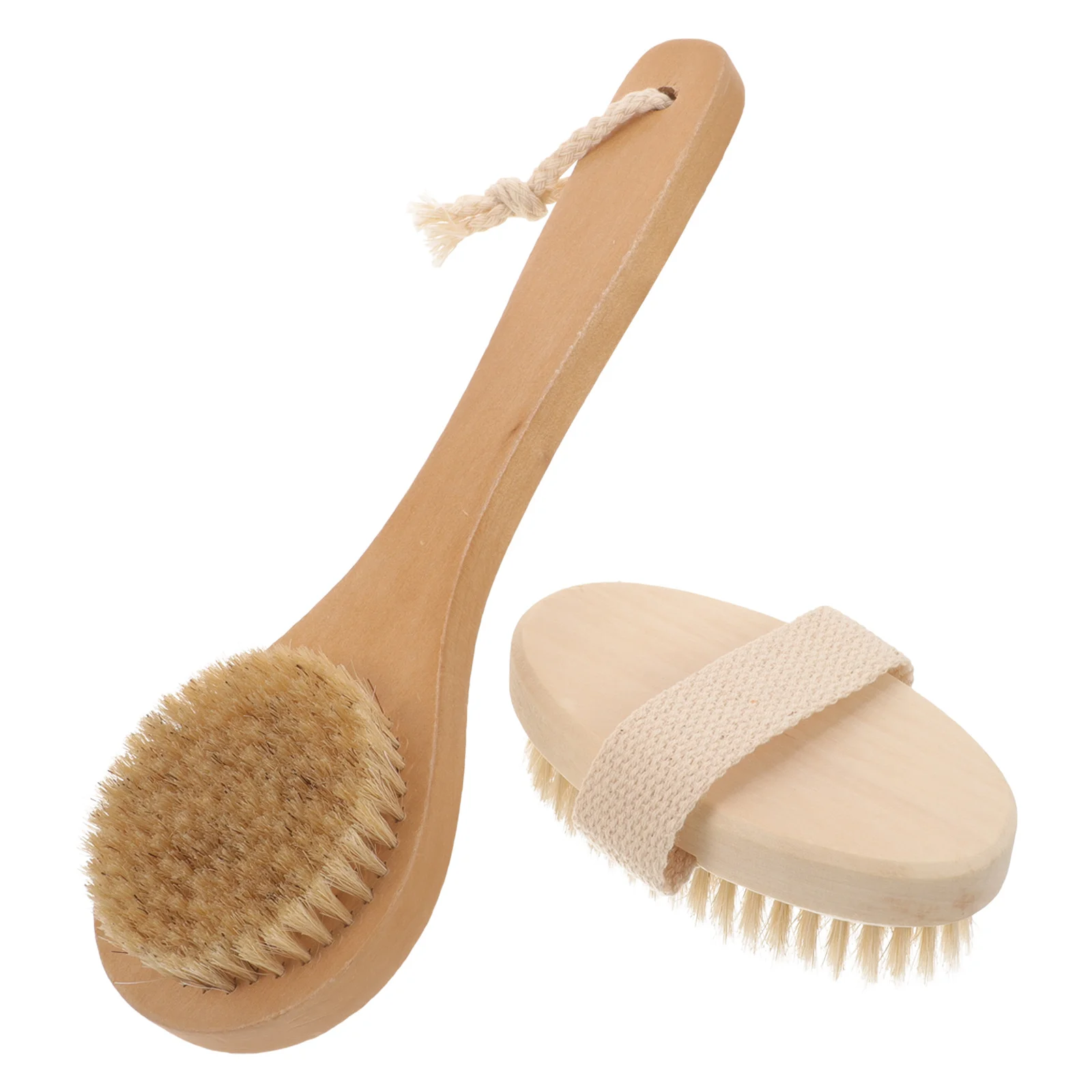 

2Pcs Handheld Body Brush Premium Bath Scrubber with Soft Bristles for Exfoliating Shower and Dry Brushing Body Washing Routine