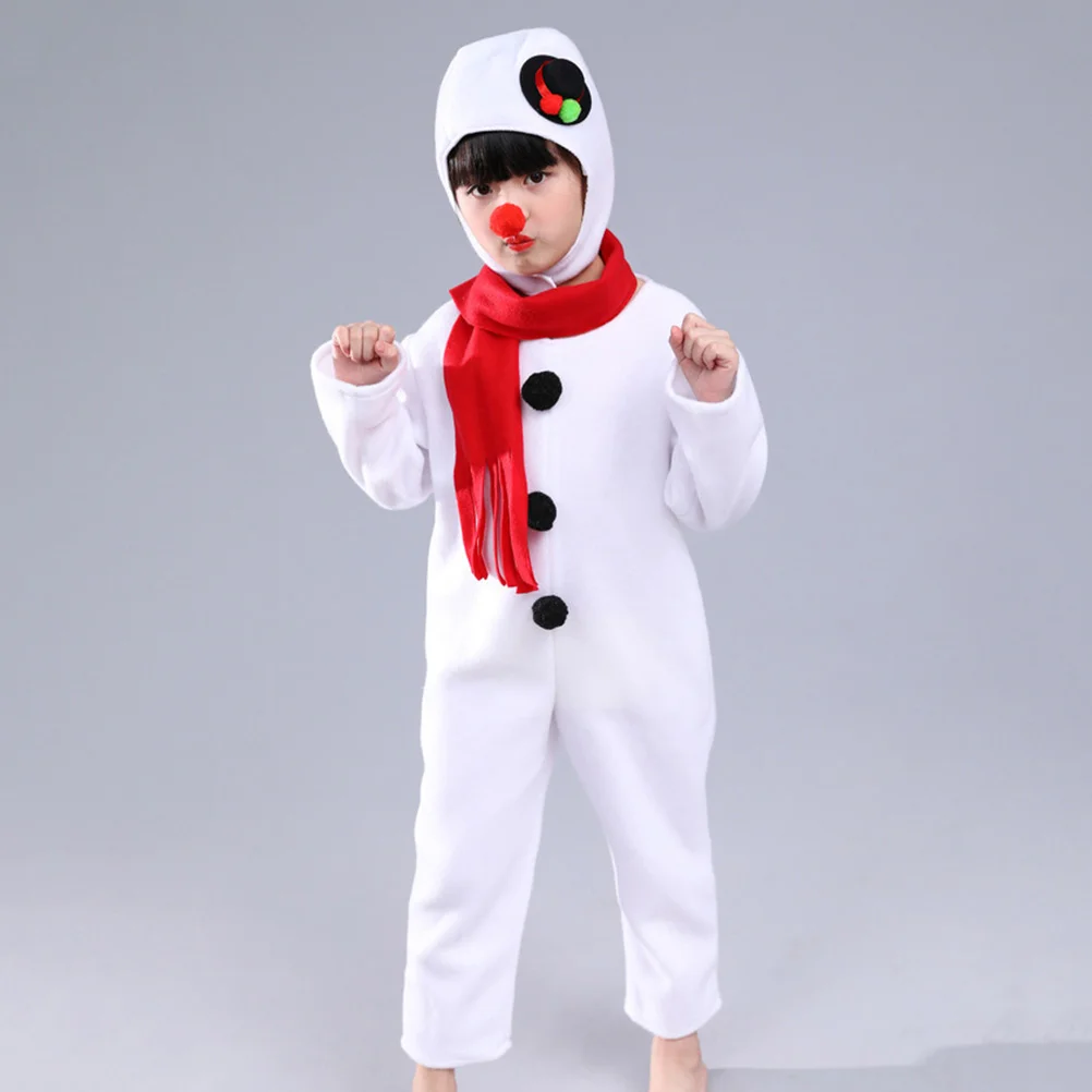 Toddler Snowman Suit Kids Christmas Pajamas Children Costume Inflatable White Cosplay for