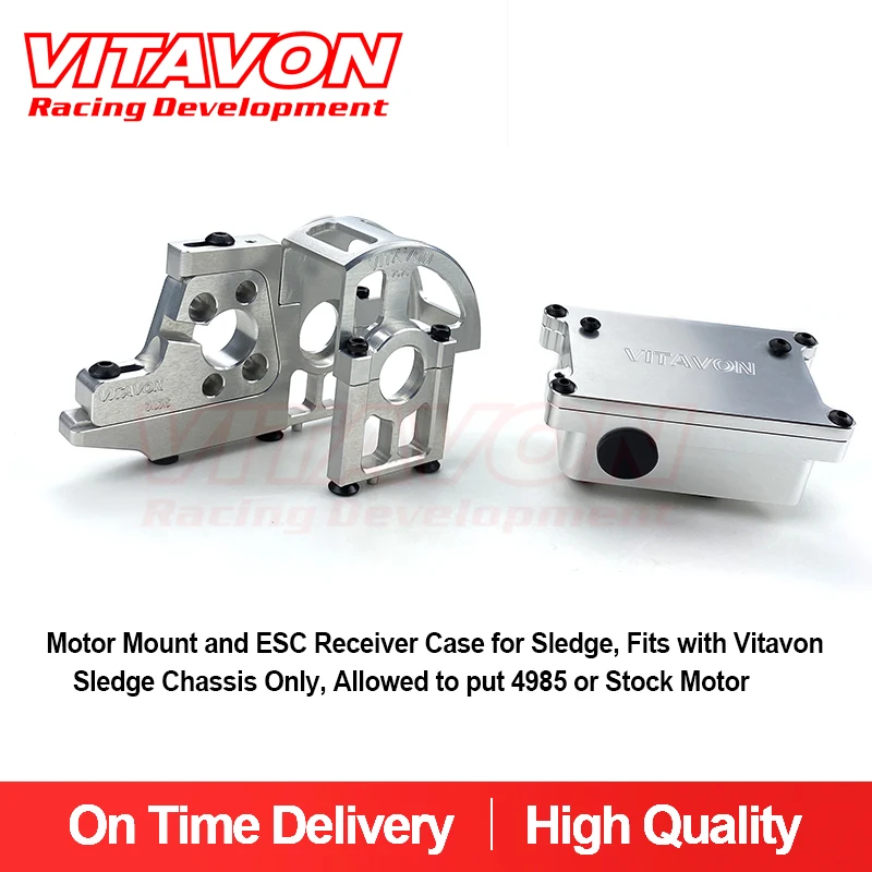 VITAVON CNC Alu#7075 Motor Mount & ESC Receiver Case for Traxxas Sledge