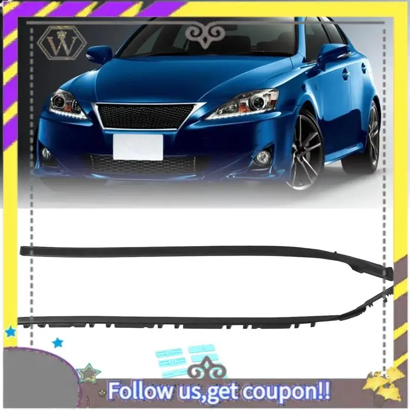 L38A-1Pair Windshield Pillar Molding With Clips Kit For Lexus Is IS200D IS250 IS300 IS350 2006-2013 75552-53020 75551-53020
