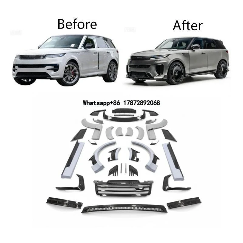 For Range Rover Sport BodyKit Upgrade SVR Mansory Style 2014-2022 Facelift Old to New Carbon Fiber Front Bumper