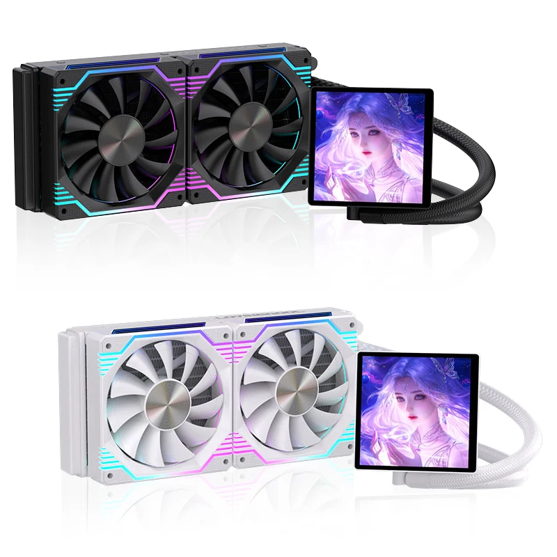 LOVINGCOOL DP-01 240 All-in-One Water Cooler CPU Radiator Screen