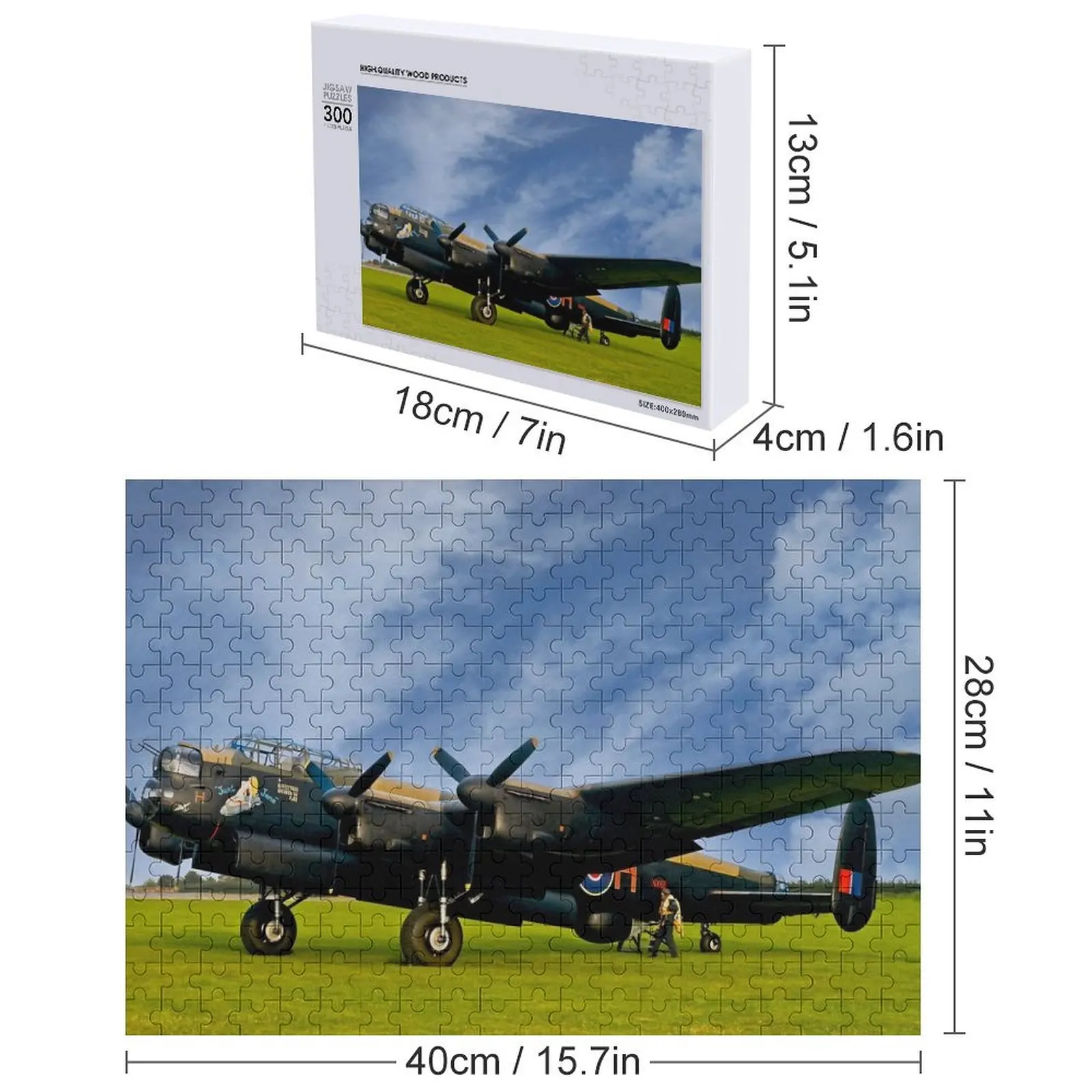 RAF Lancaster Bomber Jigsaw Puzzle شخصية مخصصة اسم الخشب لغز مخصص #5