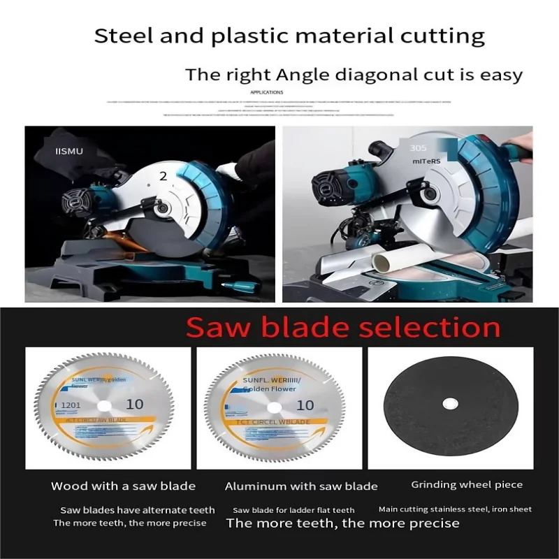 Saw Aluminum Machine 10 Inch 45 Degree Miter Saw Metal Aluminum Profile Wood Aluminum Alloy Cutting Machine Circular Saw037