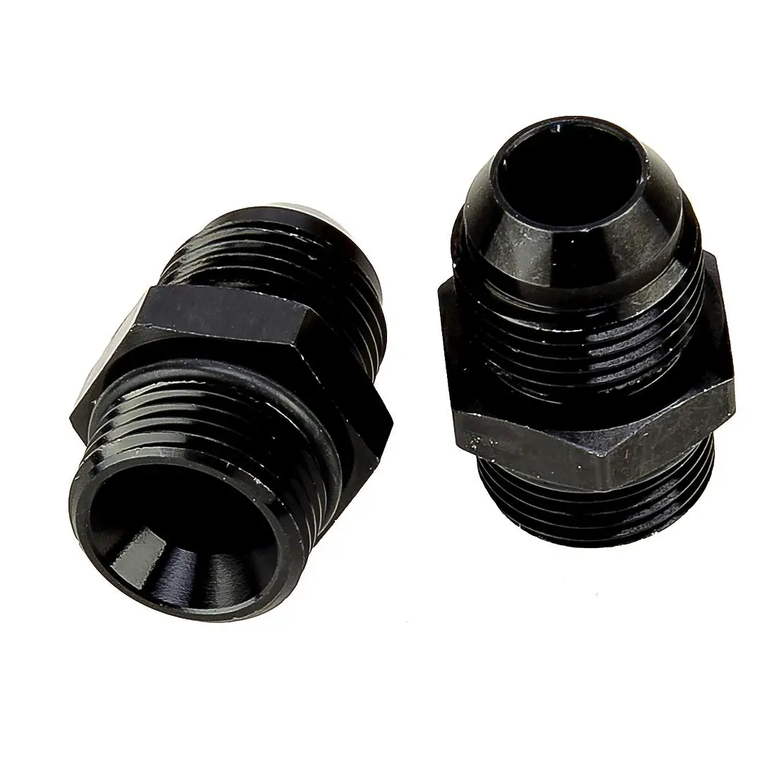 

Universal 2Pcs ORB-8 O-Ring Boss 8AN to AN8 Male Adapter Fitting for Fuel Pump Rail Black