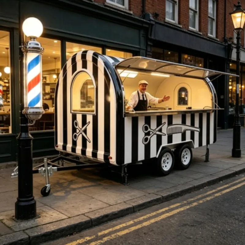 2026 Best Seller Boat Shape Mobile Food Trailer For Pizza Hot Dog Beach Outdoor Events CE