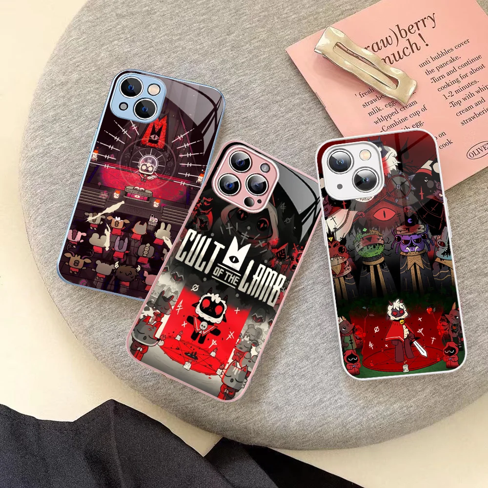 

Game C-CultS Of The L-Lamb Phone Case Tempered Glass For Iphone 14 13 12 11 Pro Mini XS MAX 14Plus X XS XR Cover