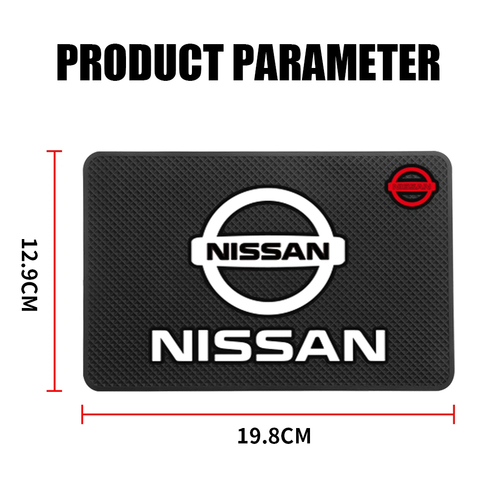 1pc Car Dashboard Sticky Anti-Slip PVC Mat Silicone Anti-Slip Storage Mat For Nissan X-trail Qashqai Juke Sentra Patrol Navara